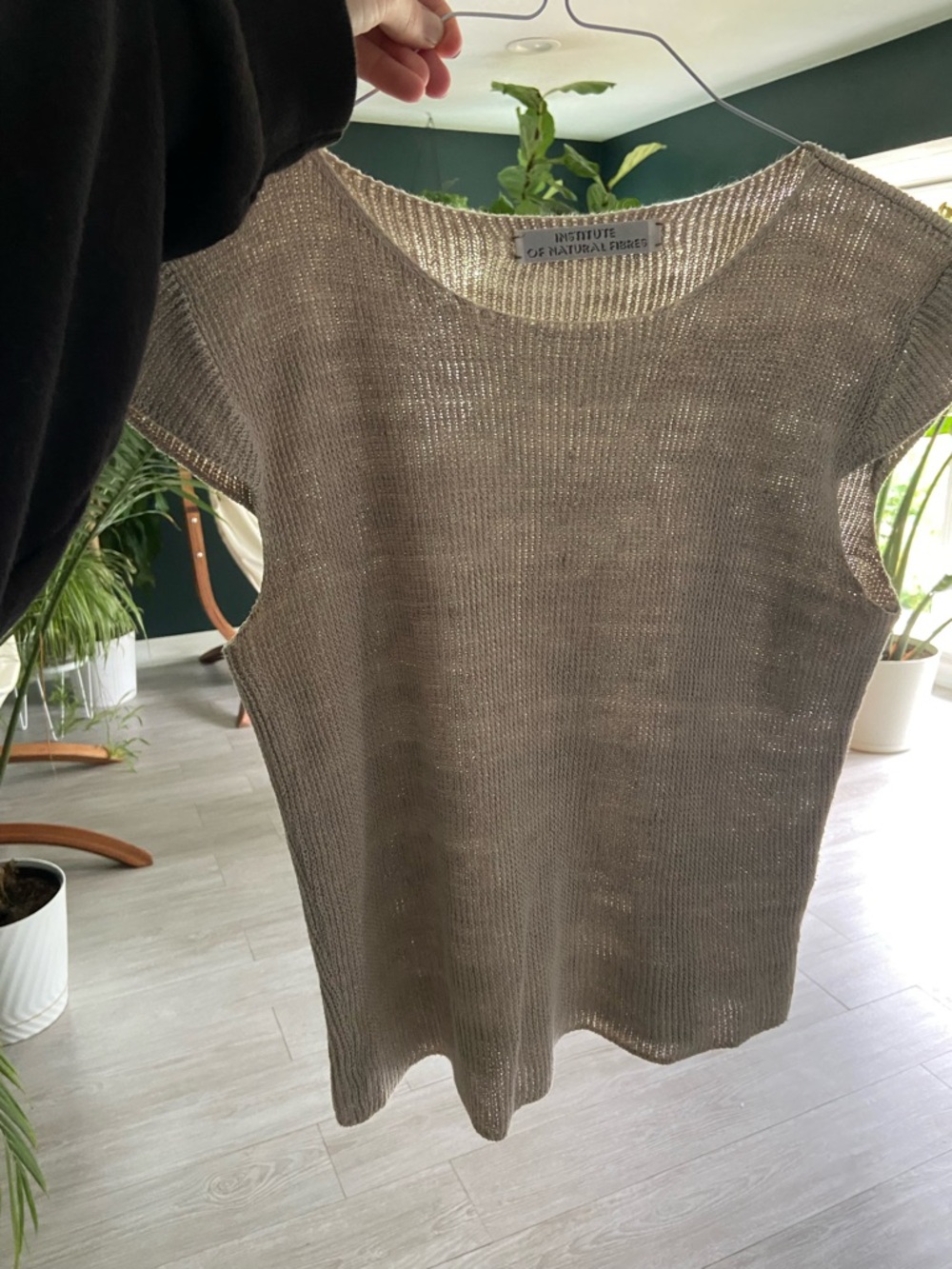 Institute of Natural Fibres Light Taupe Knit Top